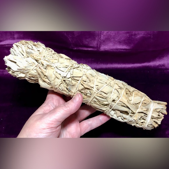 Large White Sage Smudge Stick 10” x 2.27” Altar Spell Work Cleansing Purifying - Picture 1 of 2